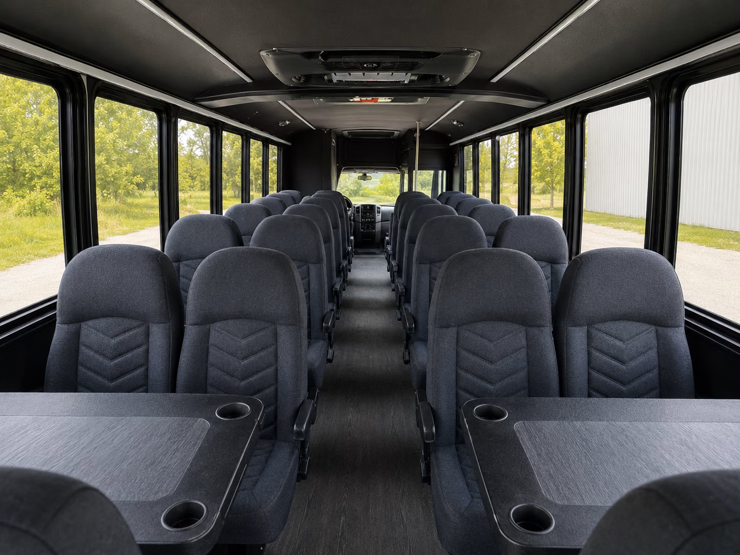 bowling green 18 passenger minibus interior