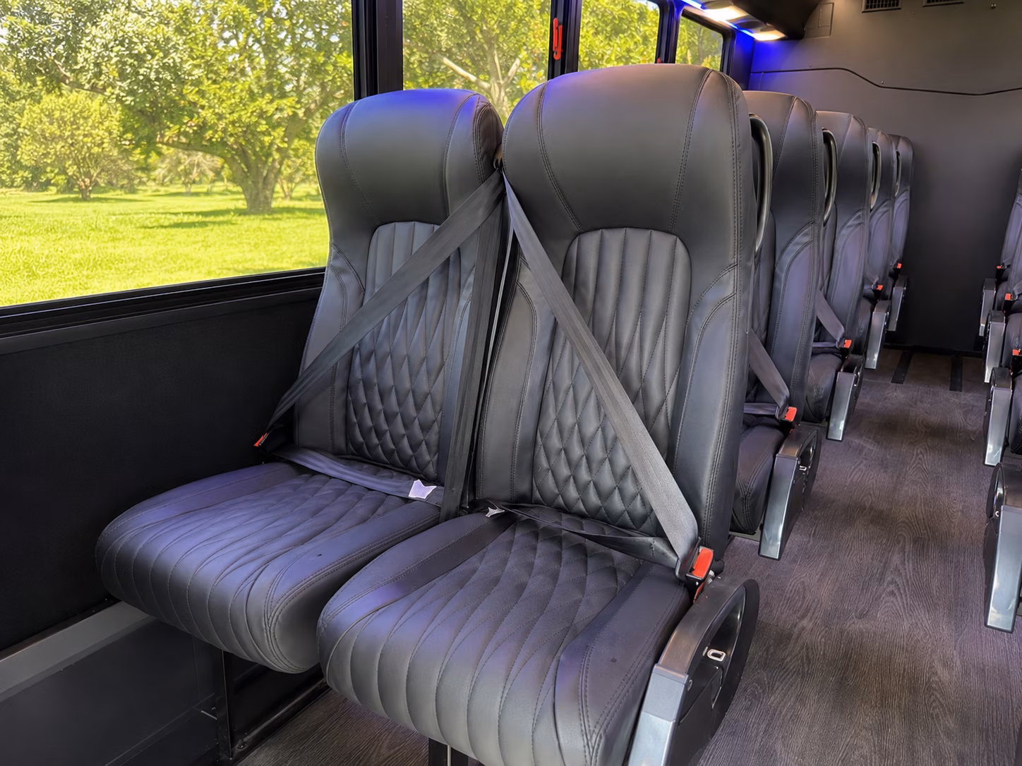 bowling green 20 passenger minibus interior