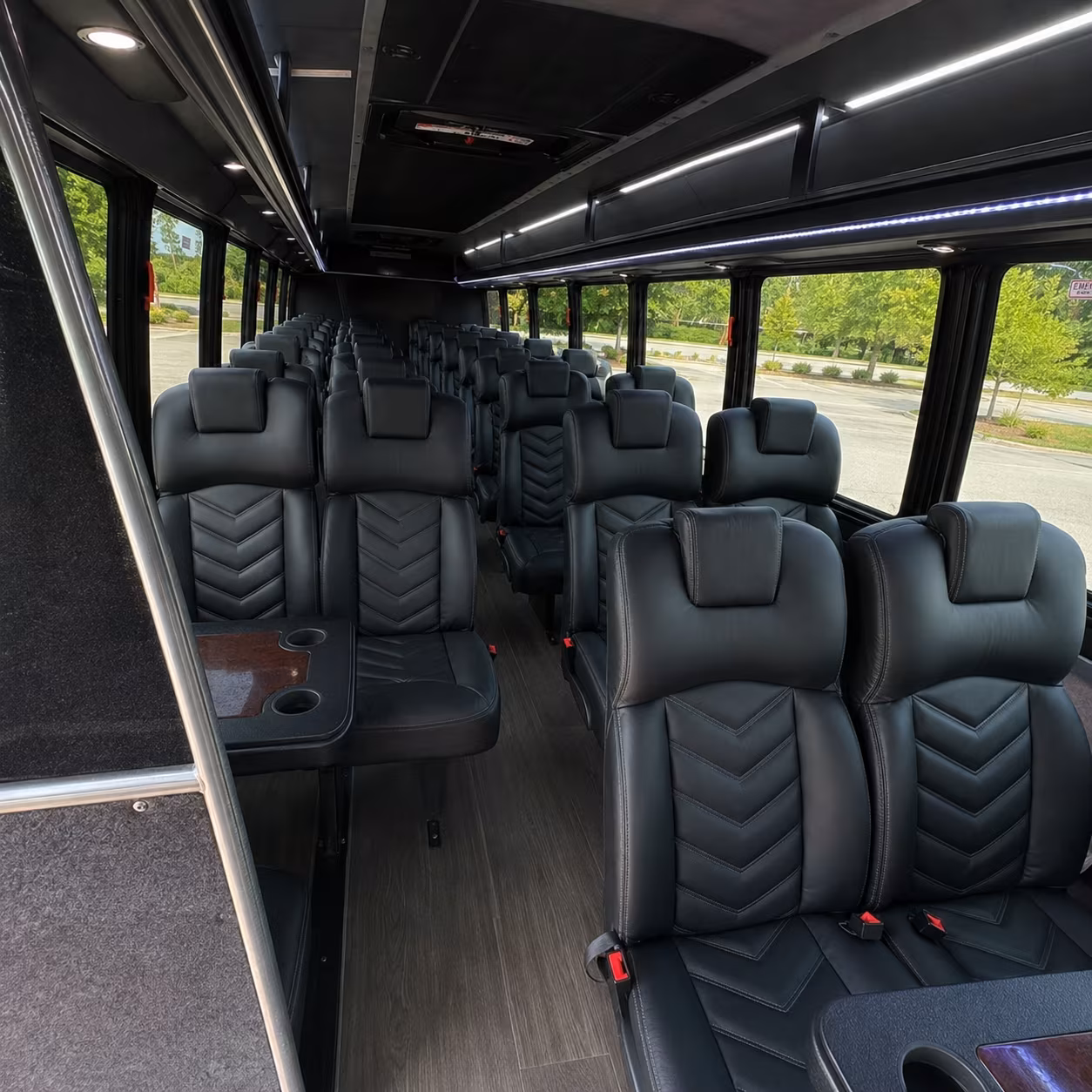 bowling green 30 passenger minibus interior