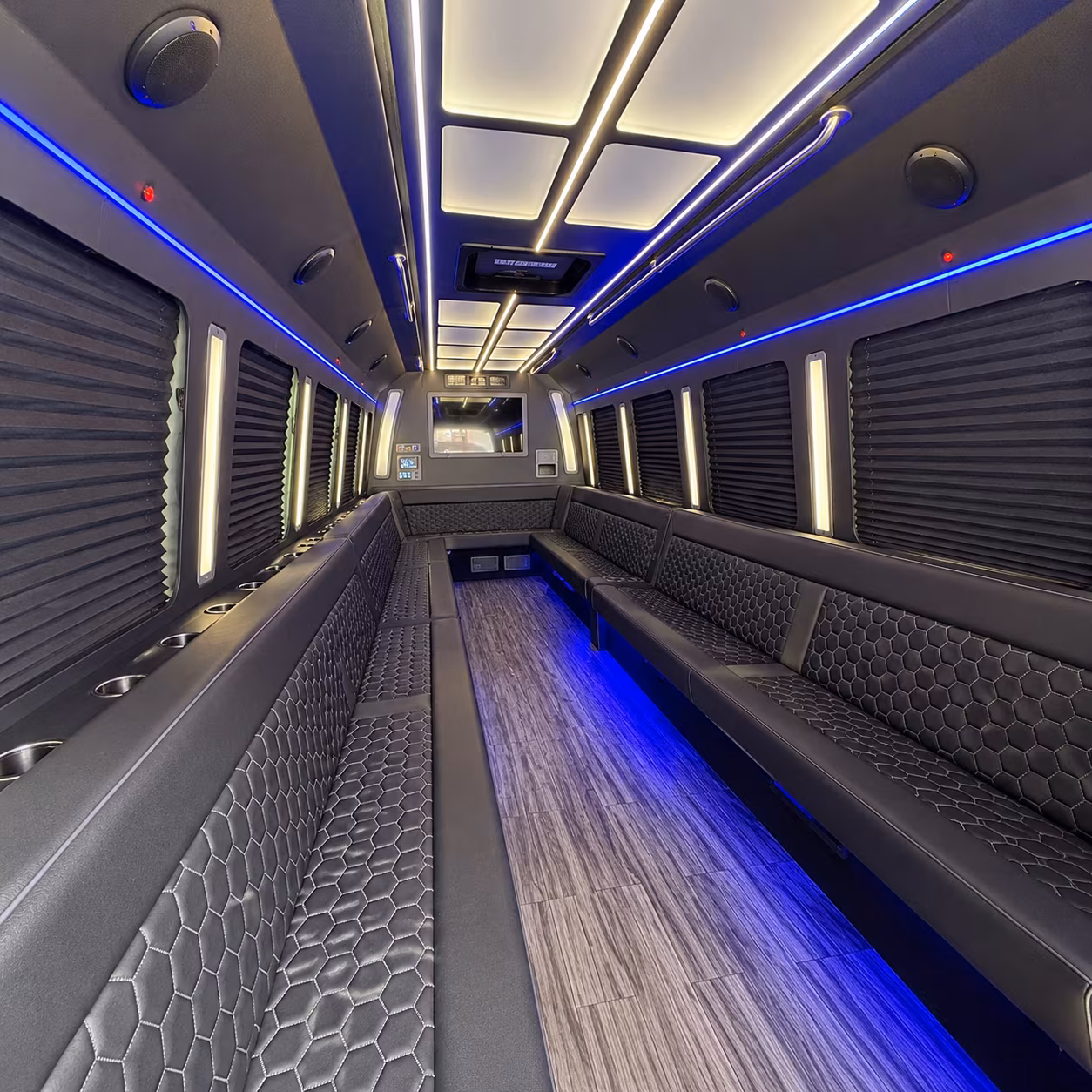 bowling green 30 passenger party bus interior