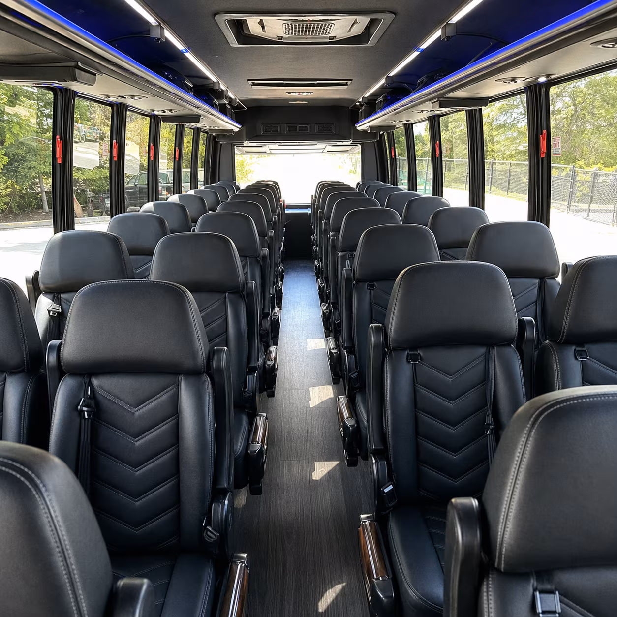 bowling green 35 passenger minibus inside