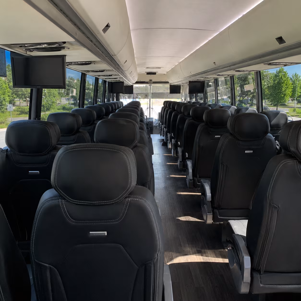 bowling green 56 passenger charter bus interior