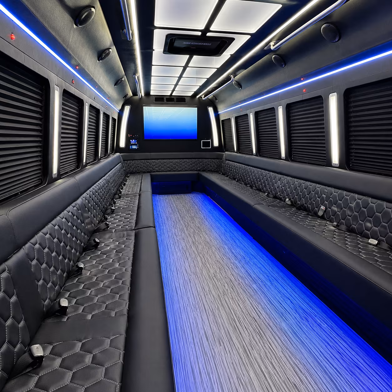 bowling green party bus interior